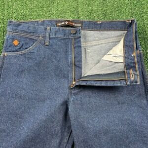 Wrangler FR Flame Resistant Cowboy Cut FR13MWZ Jeans Men's 35x32" Dark Wash Blue